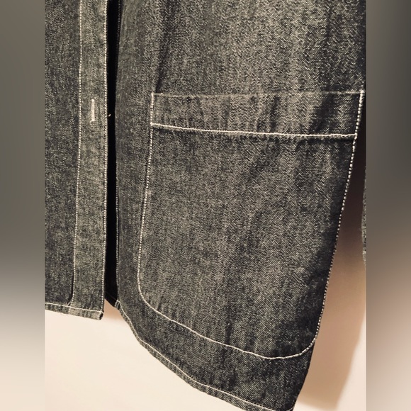 ♦️ Bob Mackie Wearable Art Button up Shacket - Long Sleeve - Chicken embroidery - Picture 4 of 14